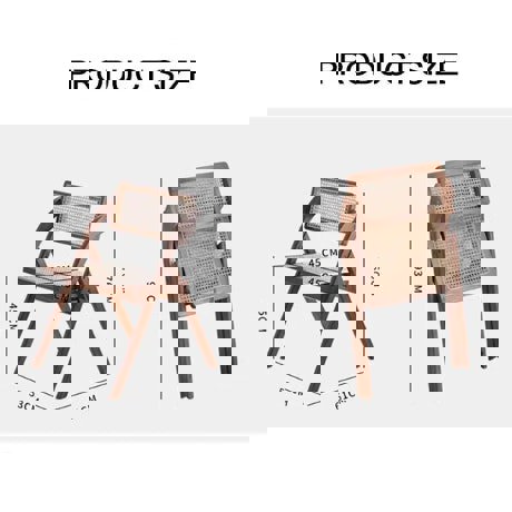 Vera Foldable Rattan Dining Chair, Rubber Wood-Rit Concept-Rit Concept