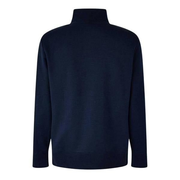 Gant Mens Fleece Quarter Zip Sweatshirt - Evening Blue - 