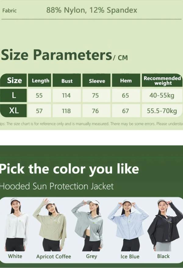 Anniou Hooded Cropped Sun Protection Jacket
