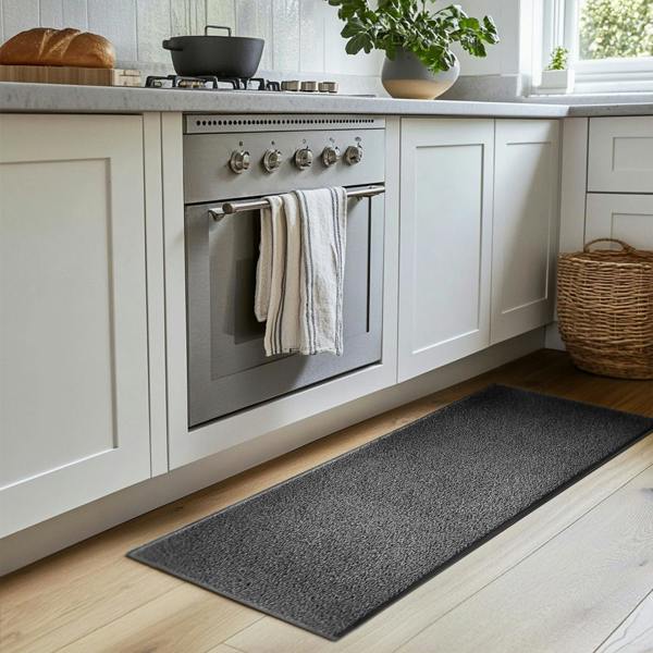 Nicoman Dark Grey Kitchen Hallway Runner 150cm x 60cm