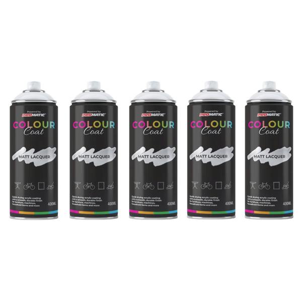 Colour Coat 5X Clear Coat Clear Matt Spray Paint 400ml
