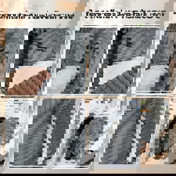 Skylos Dog Car Seat Booster Bed Carrier Memory Foam Travel Pet Seat Dark Grey