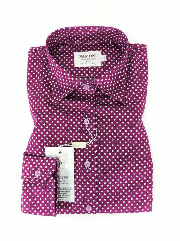 Marble Ball Print Pure Cotton Shirt - Pamoni