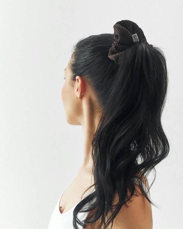 Elk & Bloom Soft 100% Cotton Brown Chunky Hair Scrunchie