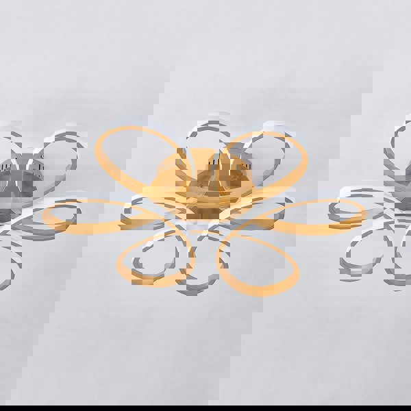 Golden Frame Modern Cool White LED Chandelier Ceiling Light Ceiling Light Fixtures Living and Home