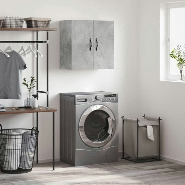 Berkfield Wall Cabinet Concrete Grey 60x31x60 cm Engineered Wood