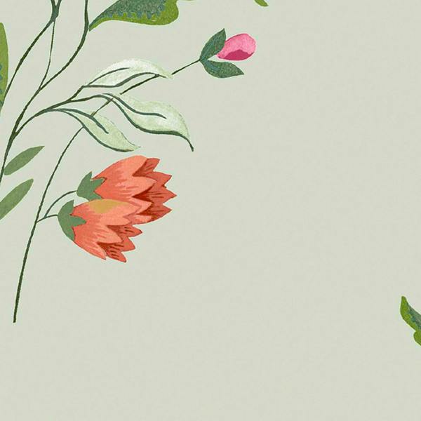 Cath Kidston Flutter Bunches Sage Wallpaper