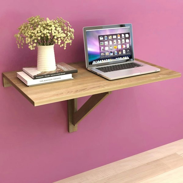 Berkfield Folding Wall Table Oak 100x60 cm