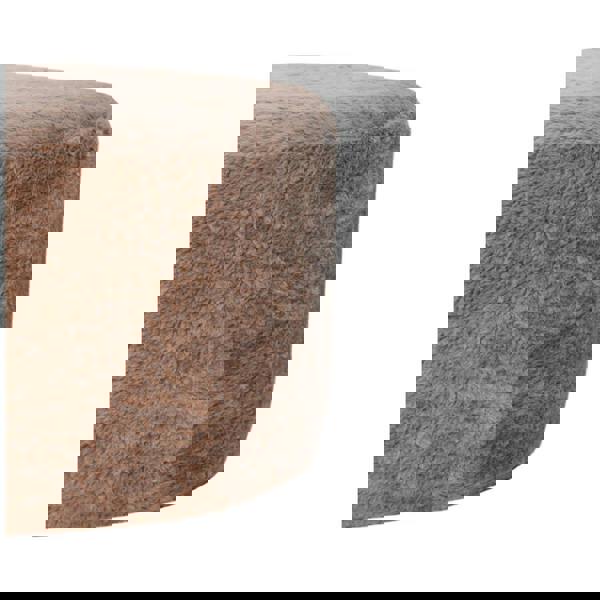 Artisan Furniture Mocha Faux Fur Round Footstool