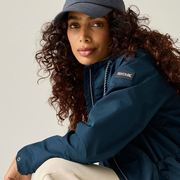 Regatta Womens Bayletta Grid Distress Waterproof Jacket - Navy Blue