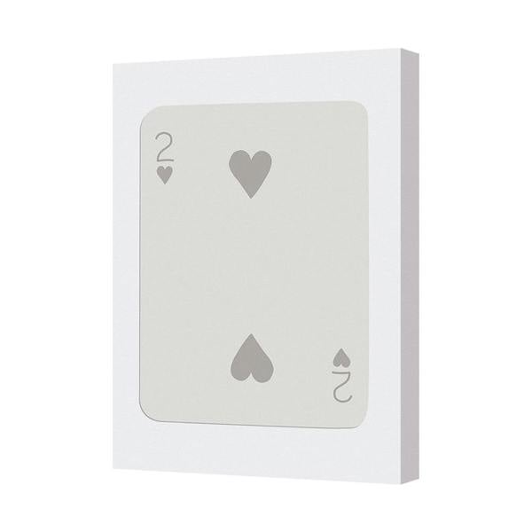 Benjamin Tate Design Two Of Hearts Playing Card Canvas Wall Art Print UK Handmade