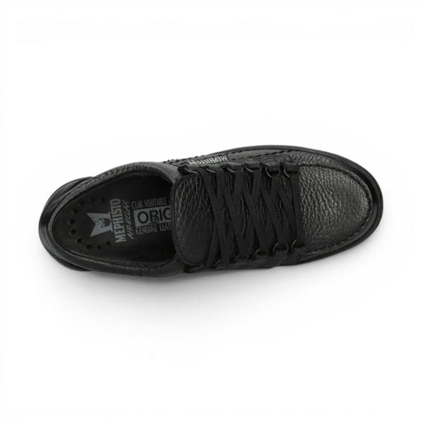 Mephisto Rainbow Men's Leather Black Walking Shoes - Mamouth 714