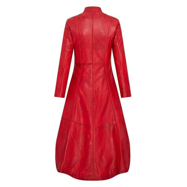 Infinity Leather Womens Gothic Full Length Edwardian Leather Coat - Atlanta