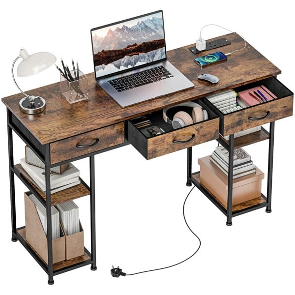 Desk with Shelves