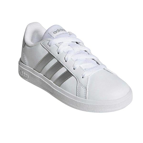 Adidas Childrens/Kids Grand Court 2.0 Trainers - White/Silver - 