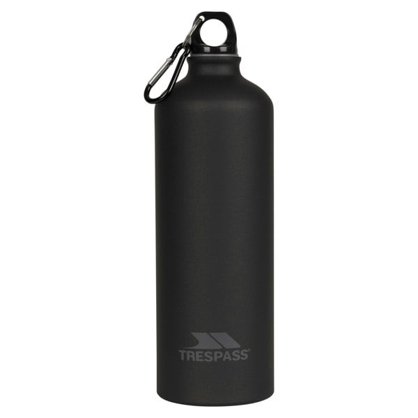 Trespass Adults Slurp Water Bottle With Carabiner (1 Litre) - Matt Black
