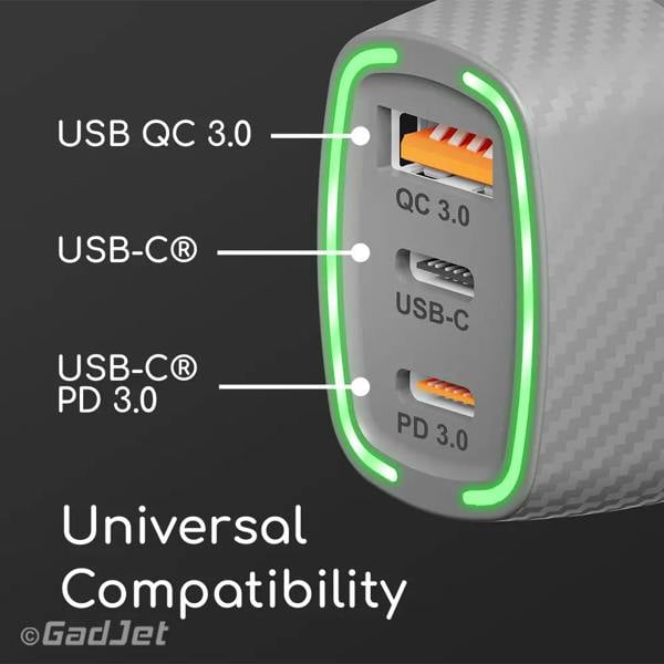 GadJet Rapid 3-Port Car Charger