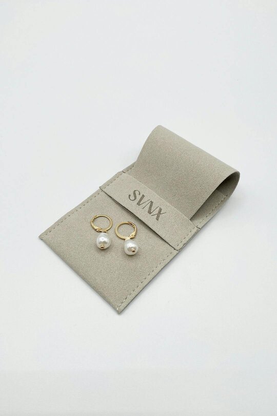 SVNX Baroque Pearl Earrings in Gold