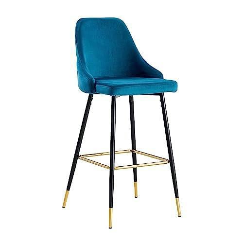 HYGRAD BUILT TO SURVIVE Velvet Bar Stools with Gold-Tipped Legs – Set of 2 | HYGRAD®