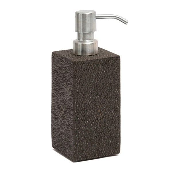 POSH TRADING COMPANY Chelsea Soap Dispenser - Shagreen Chocolate