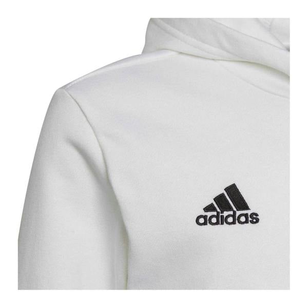Adidas Childrens/Kids Entrada 22 Hoodie - White/Black - 