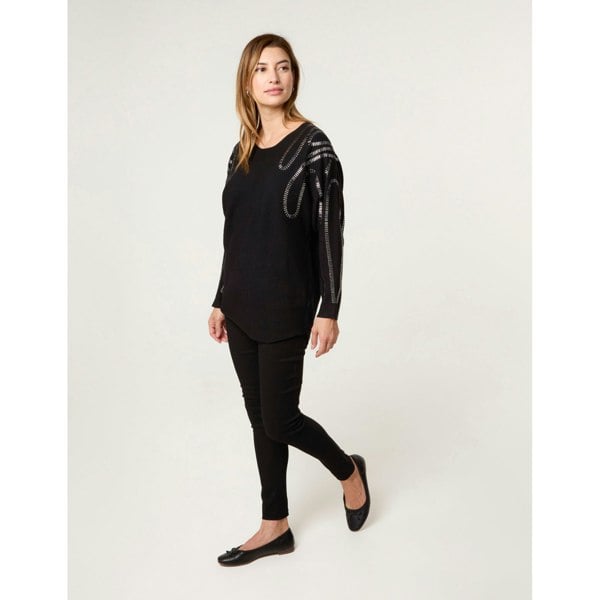 Blue Vanilla Embellished Shoulder Jumper