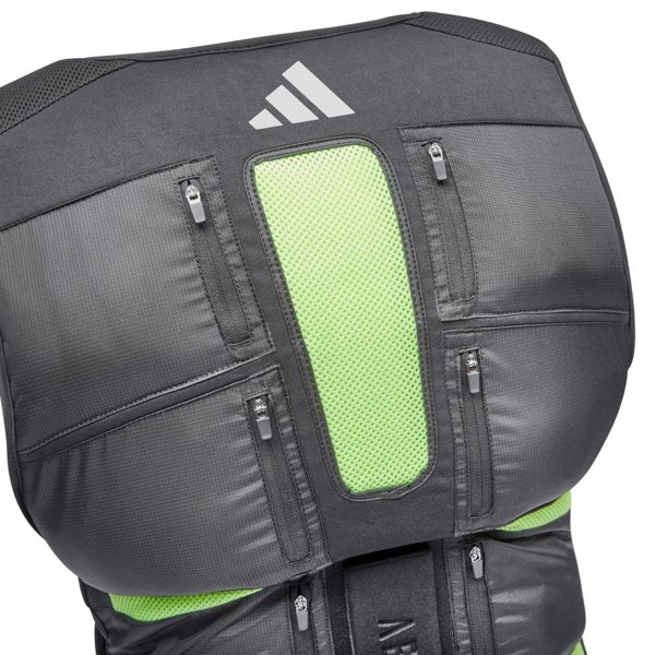 Adidas weighed vest with green accent colours