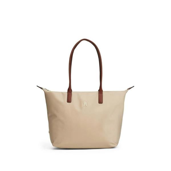 Tommy Hilfiger Popette Monogram Nylon Tote Bag - Sandalwood - 
