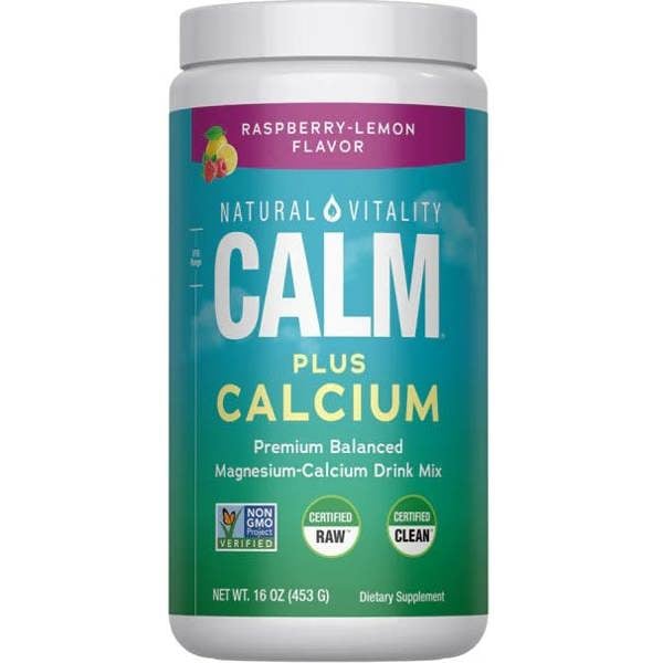 Natural Vitality Natural Calm Plus Calcium, Raspberry Lemon - 453g