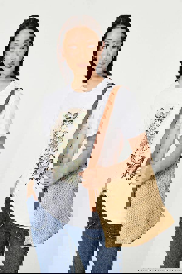 Green | Butterfly Printed Short Sleeve T-Shirt