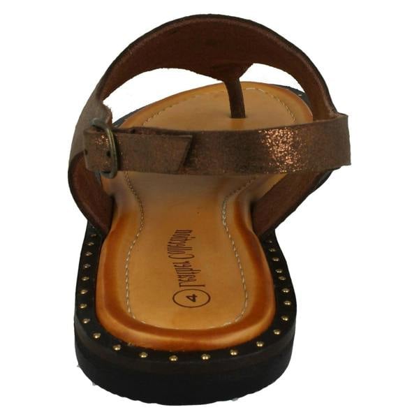 Leather Collection Ladies Leather Collection Toepost Sandals F00201