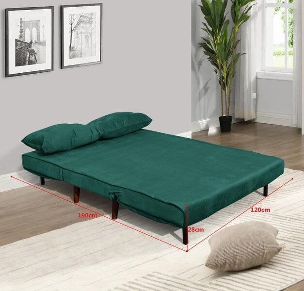 Kosy Koala Double Sofa Bed Sleeper Foldable Portable Pillow Lounge Couch Green Sofa BedLiving Room Furniture