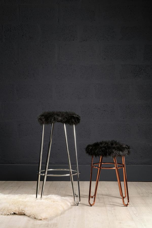 Interiors by Premier District Black Bar Stool