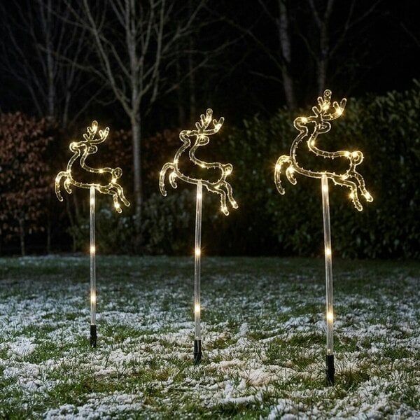 Garden Greatness Battery Operated Warm White Reindeer LED Stake Light