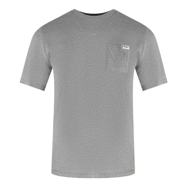 Aquascutum Mens Logo Chest Pocket T-Shirt - Light Grey - 