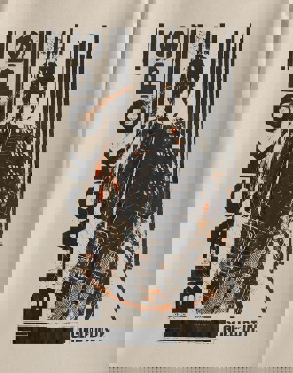 Call of Duty Mens Beige Black Ops Target Short Sleeved T-Shirt