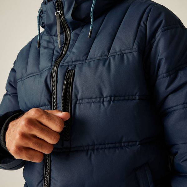 Regatta Mens Leeshaw Padded Jacket - Navy/Spring Lake