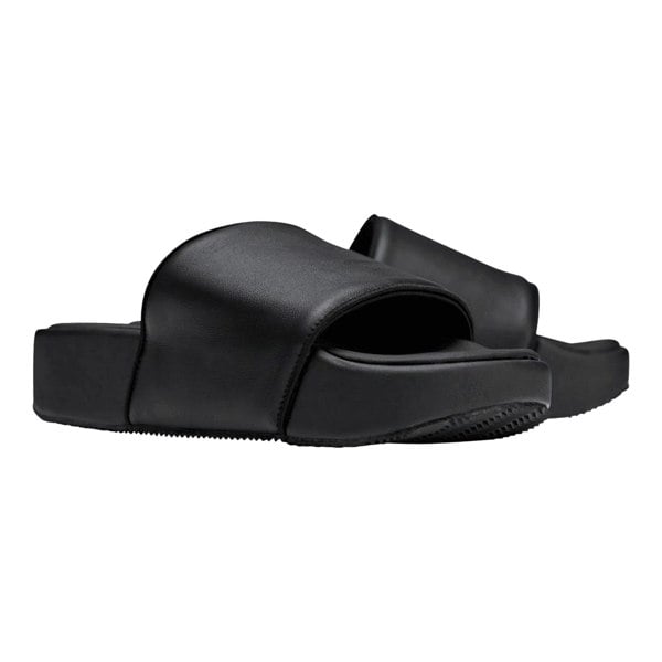 Y3 Y-3 Mens Plain Leather Sliders - Black