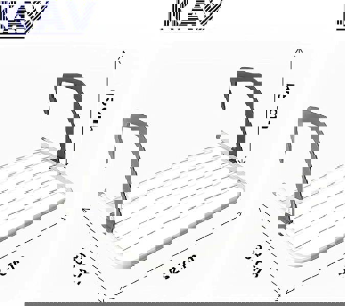 KAV Foldable Indoor Cloth Airer Drying Radiator Bath Rack 5 Bars with Waterproof Adjustable Arms Space-Saving Drying Rack, Indoor Outdoor Towel Holder