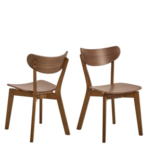 Furniture To Go Roxby Dining Chairs in Walnut Set of 2
