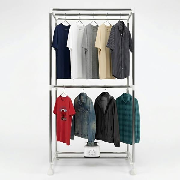 Gr8 Home 1500W Heated Clothes Airer Wardrobe Dryer Rack Blue