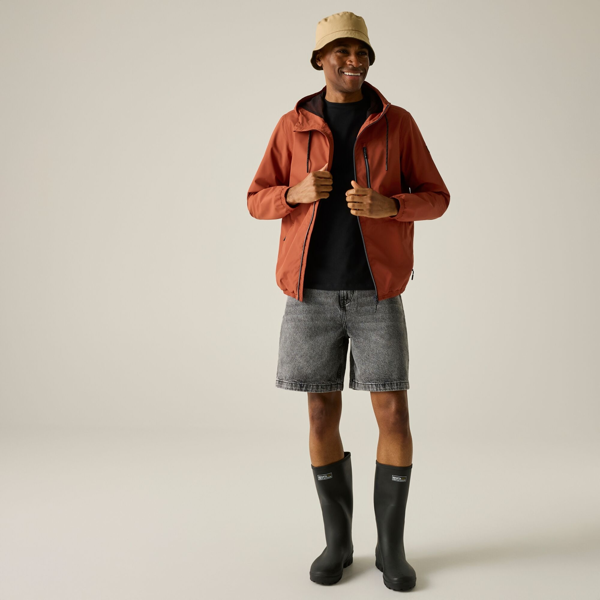 Regatta Mens Shorebay Waterproof Jacket - Brick/Black