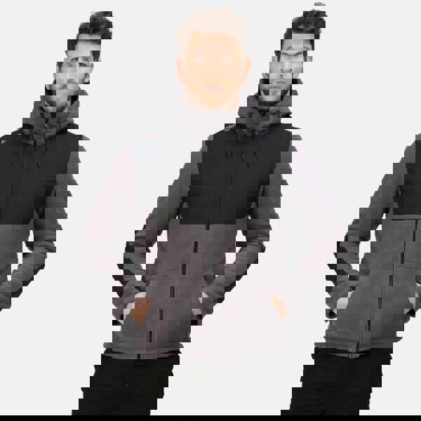 Regatta Professional Mens Hooded Jacket - Iron/Black