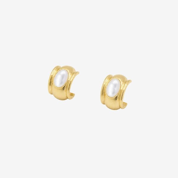 Uchi & Soto Enso Moonstone Huggie Hoop Earrings