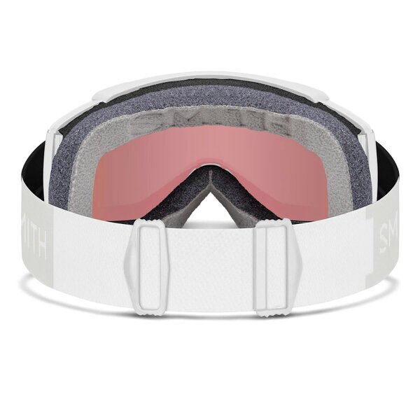 Smith Ski Goggles Squad S 33F M5 White Vapor ChromaPop Everyday Rose Gold Mirror & Clear