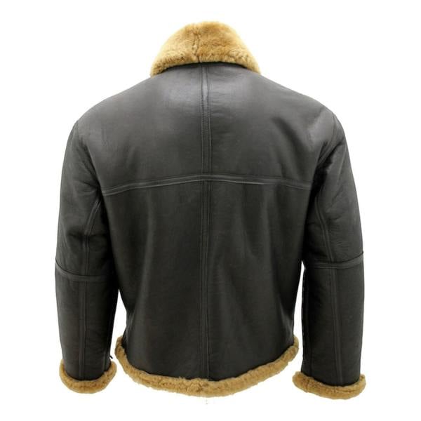 Infinity Leather Mens RAF Sheepskin Leather Aviator Jacket-Skyfair