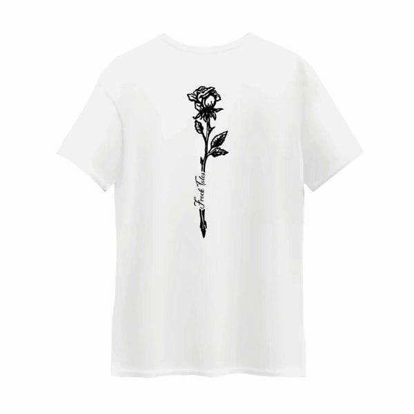 Frock Tales Rose Printed Organic Tee - White