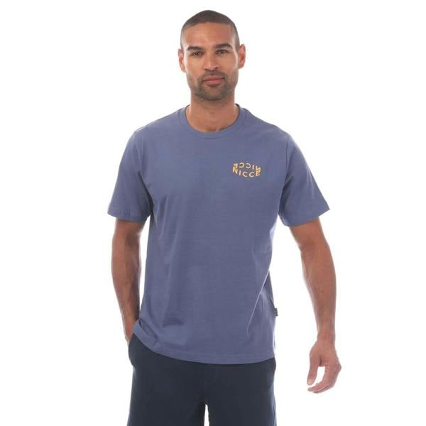 Nicce Mens Tanetta Logo T-Shirt - Blue - 
