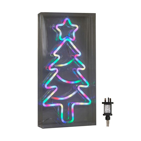 Samuel Alexander 30cm Light up RGB Neon Flex Christmas Tree Decoration