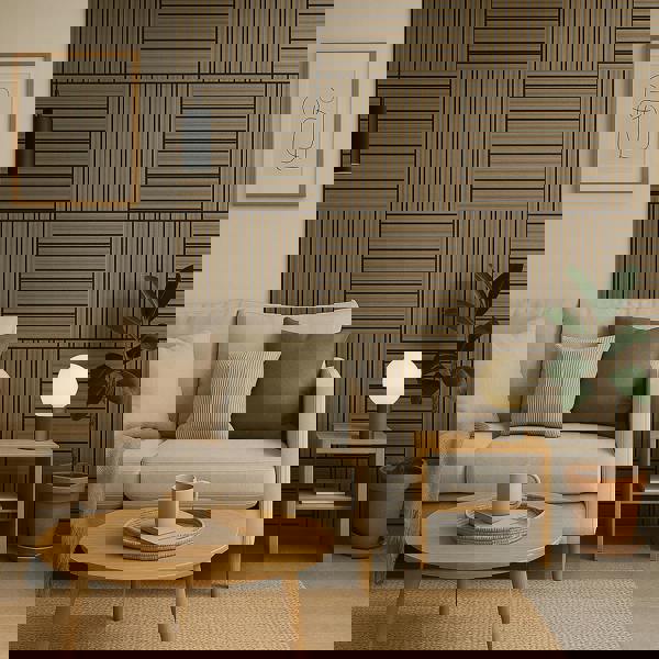 Panel Haus Acoustic Square Wall Panels 60cm x 60cm (4 pack) - Walnut